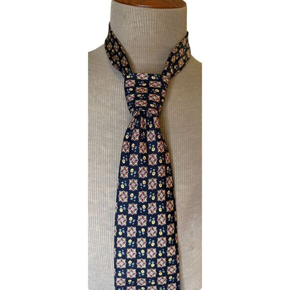 100% Silk Necktie by Leonardo Strelli for Tie Rack Made in Great Britain - Picture 3 of 5